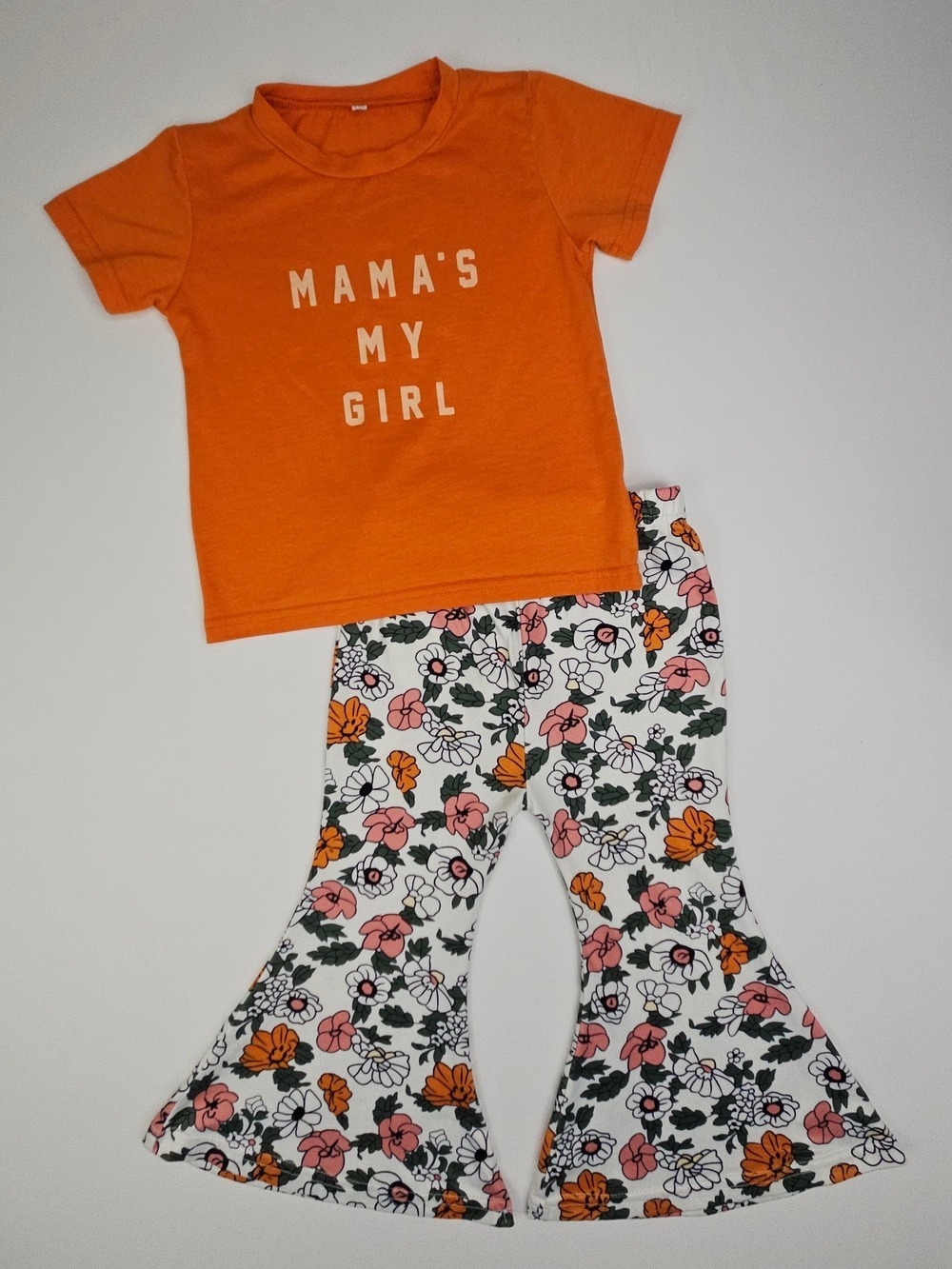 Girls Floral Bell Bottom Outfit Size 110 3T Mama’s My Girl Set